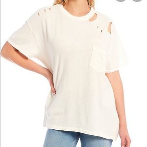 NWT Free People Rubi Distressed Tee